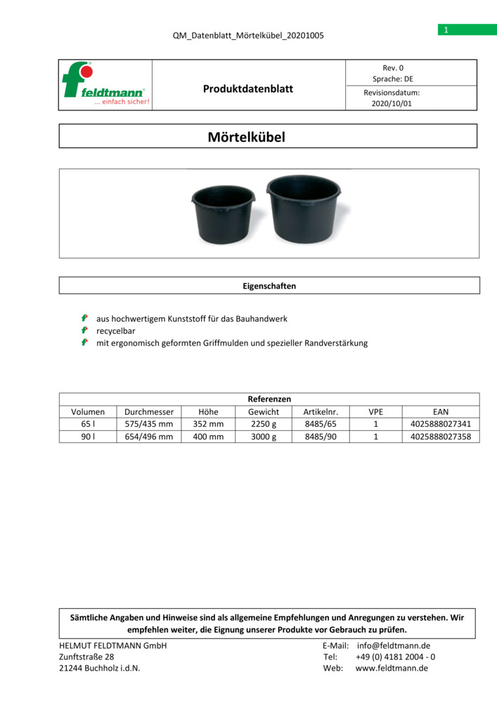 Datenblatt Zertifikat