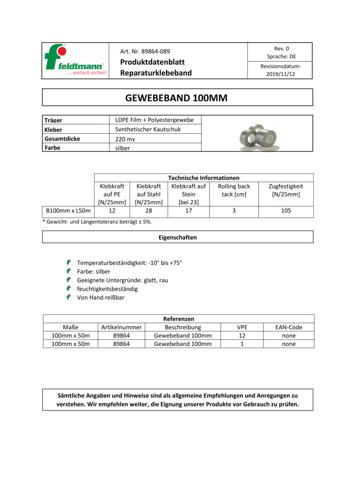 Datenblatt Zertifikat