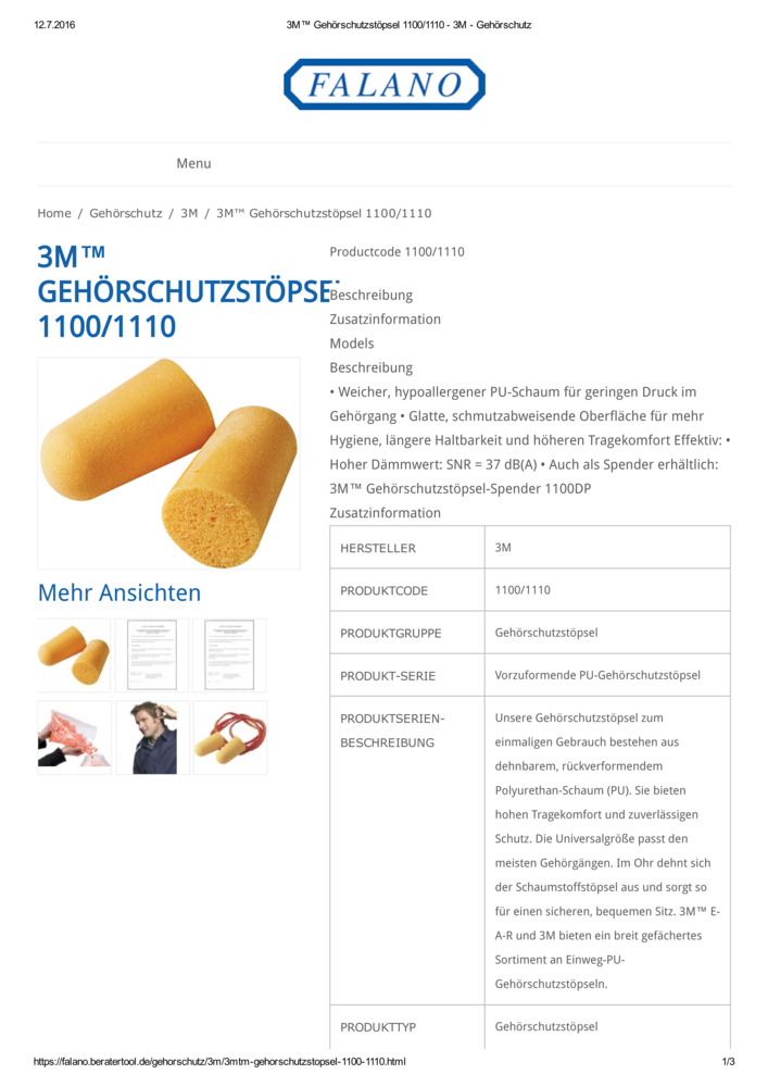 Datenblatt Zertifikat