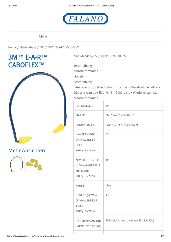 Datenblatt Zertifikat