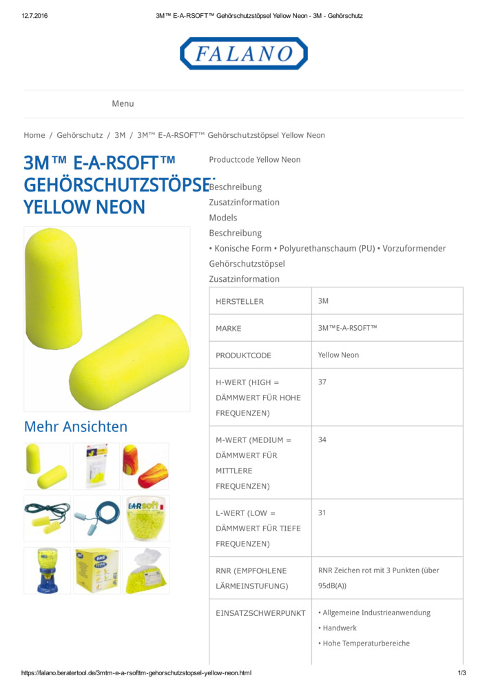 Datenblatt Zertifikat