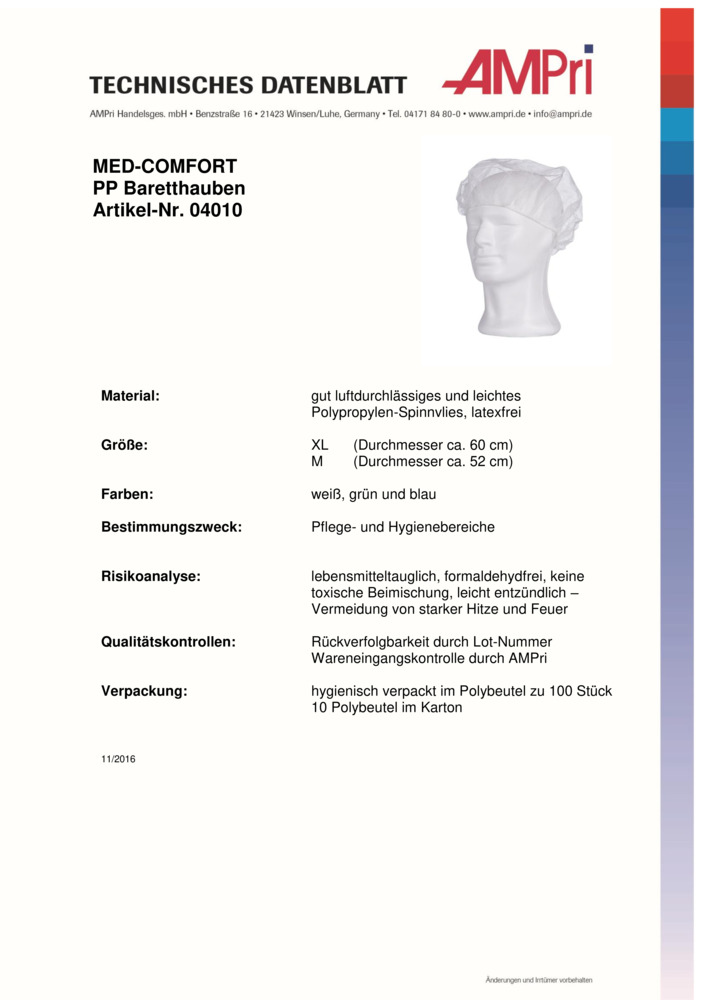 Datenblatt Zertifikat