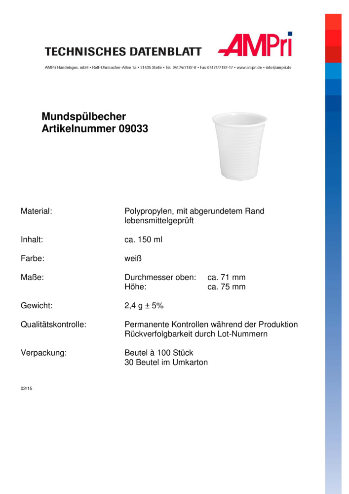 Datenblatt Zertifikat