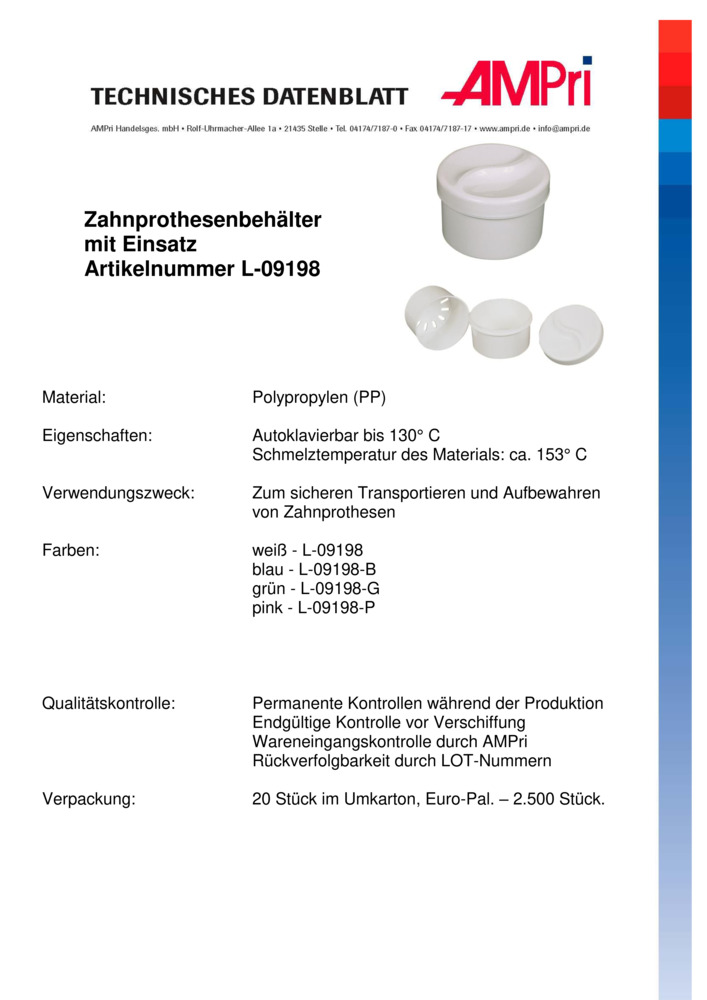 Datenblatt Zertifikat