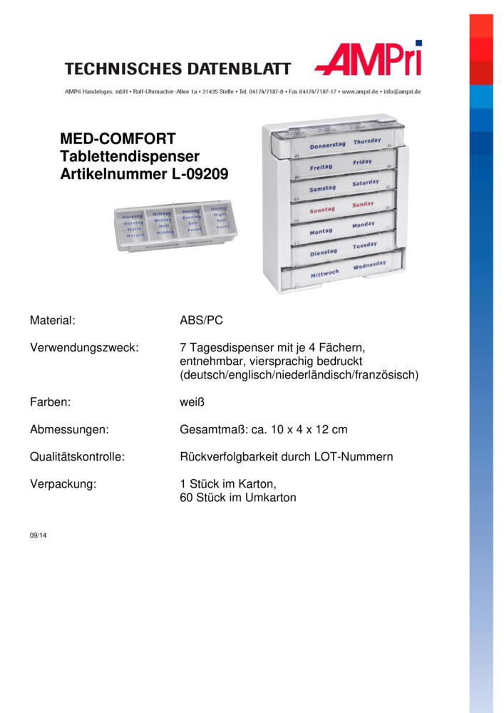 Datenblatt Zertifikat