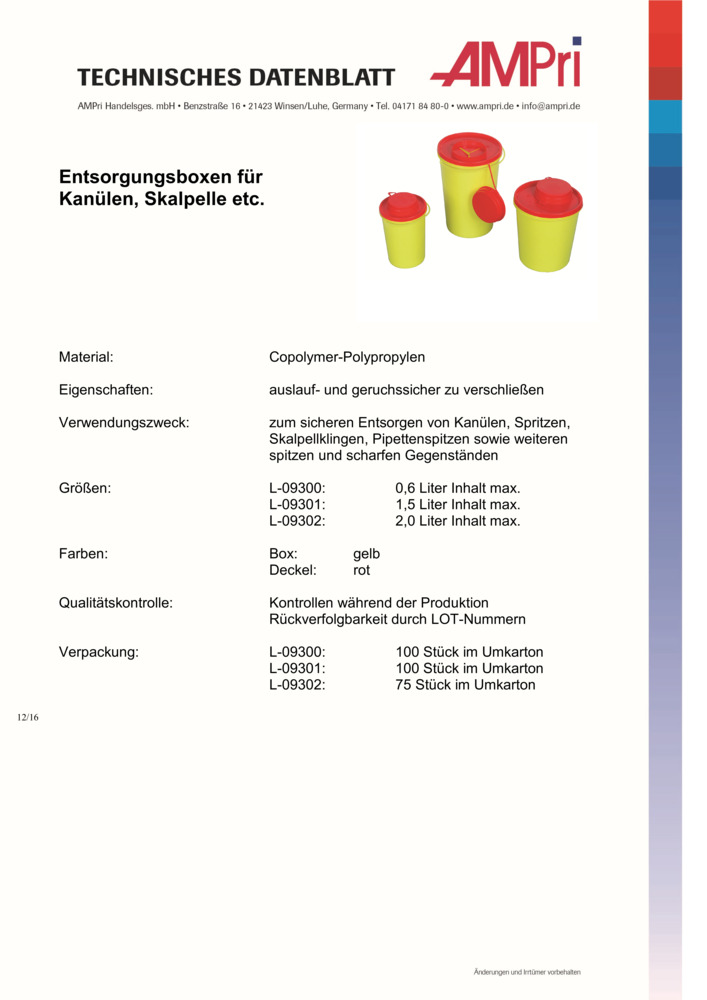 Datenblatt Zertifikat