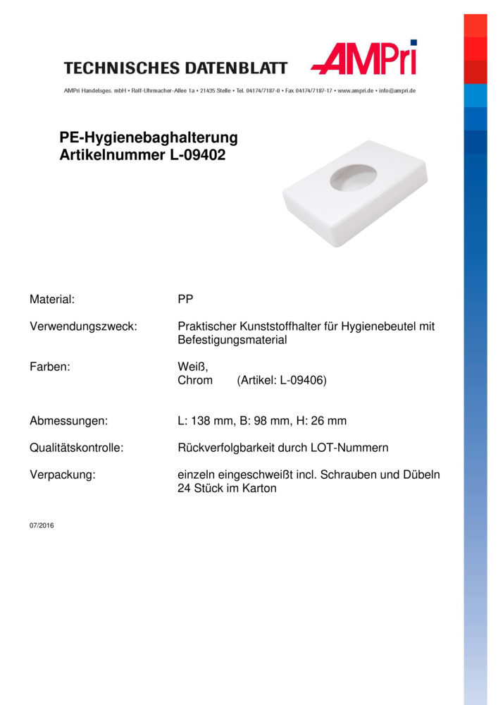 Datenblatt Zertifikat