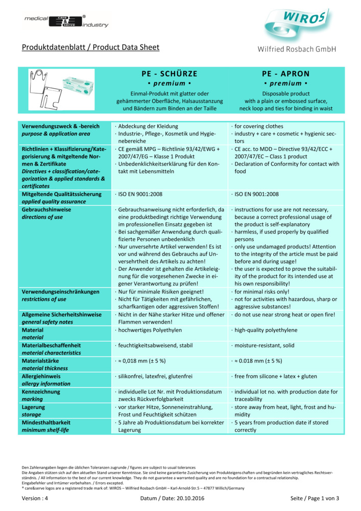 Datenblatt Zertifikat