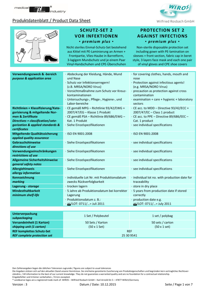 Datenblatt Zertifikat