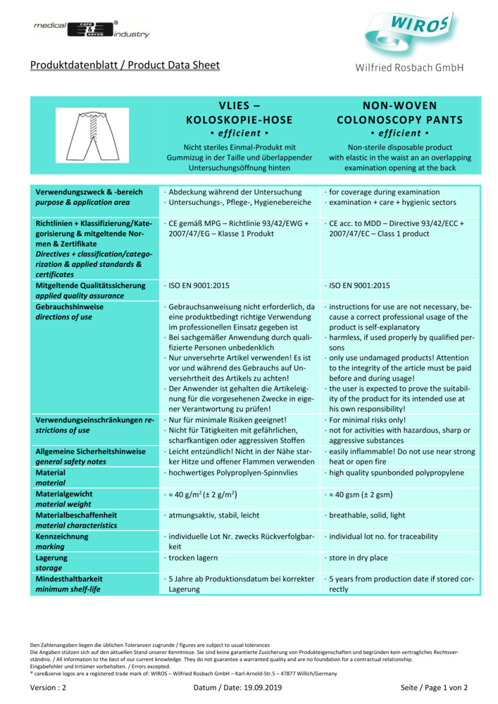 Datenblatt Zertifikat