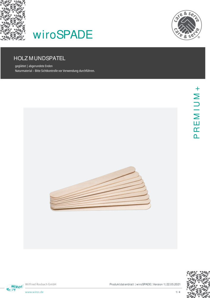 Datenblatt Zertifikat