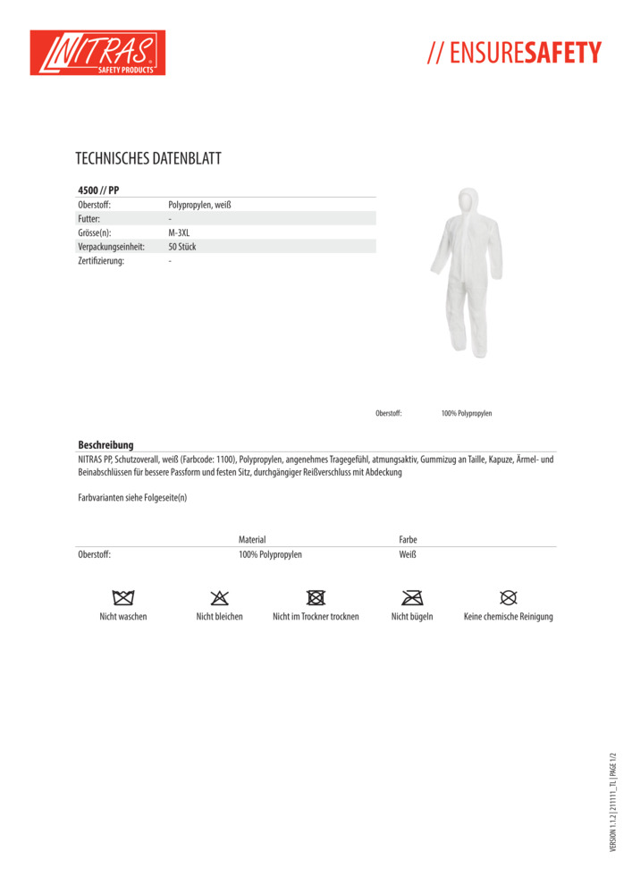 Datenblatt Zertifikat