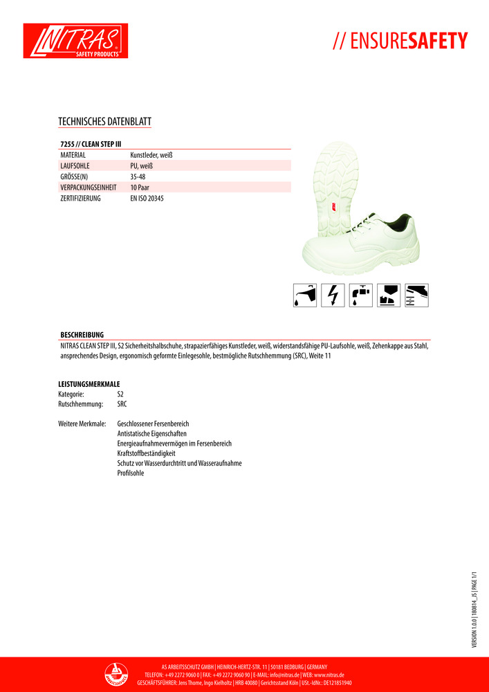 Datenblatt Zertifikat