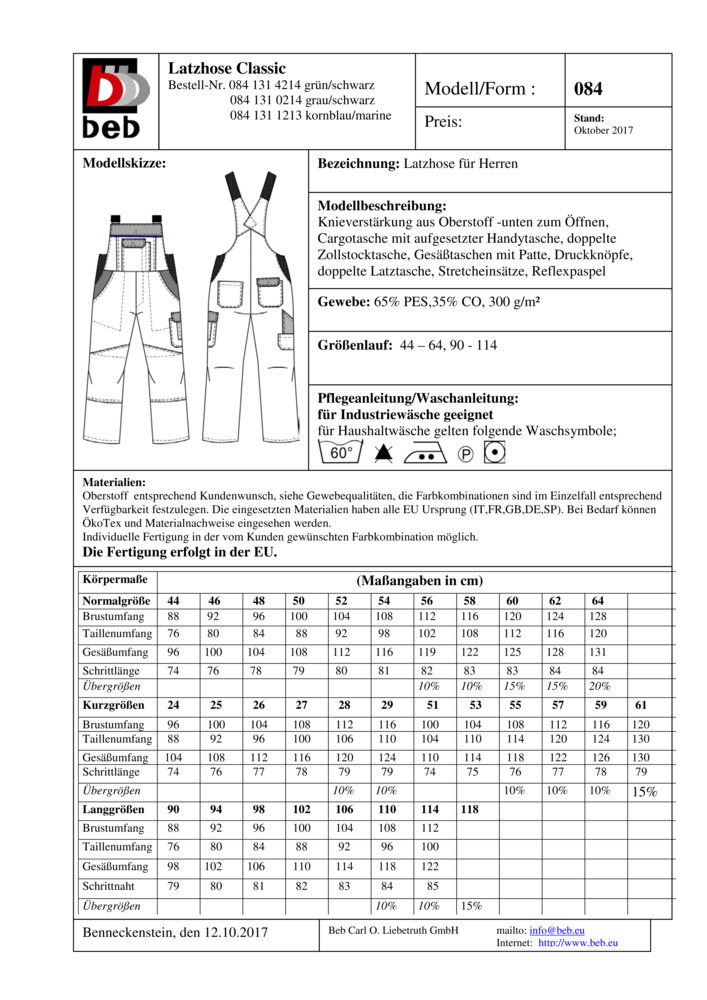 Datenblatt Zertifikat