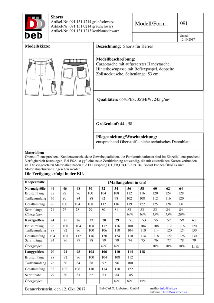 Datenblatt Zertifikat