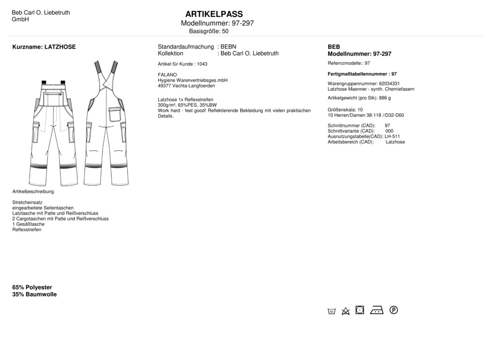 Datenblatt Zertifikat