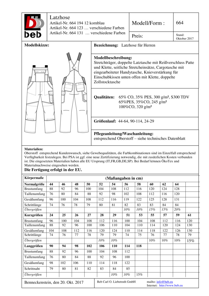 Datenblatt Zertifikat