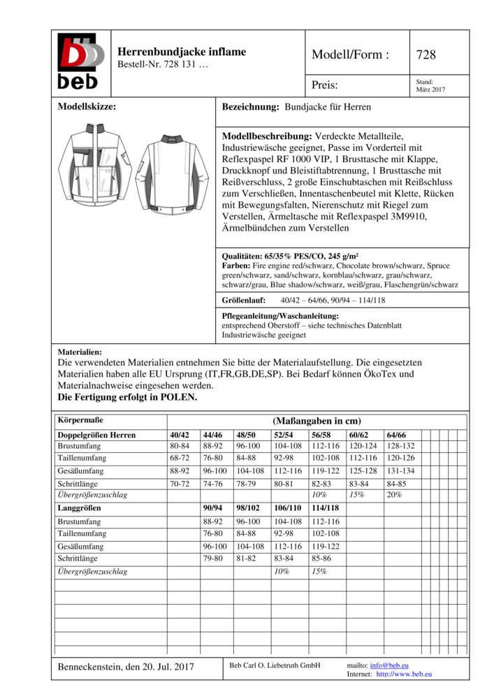 Datenblatt Zertifikat