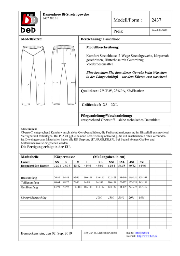 Datenblatt Zertifikat