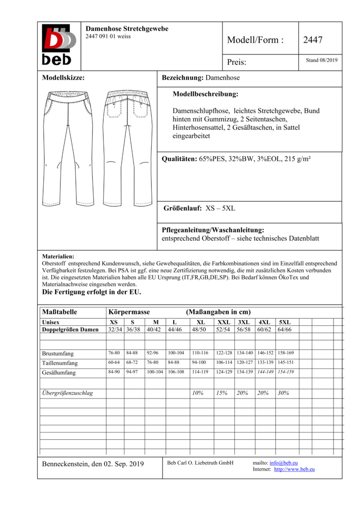 Datenblatt Zertifikat