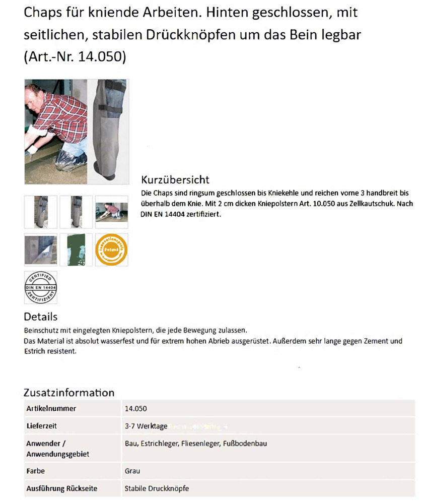 Datenblatt Zertifikat