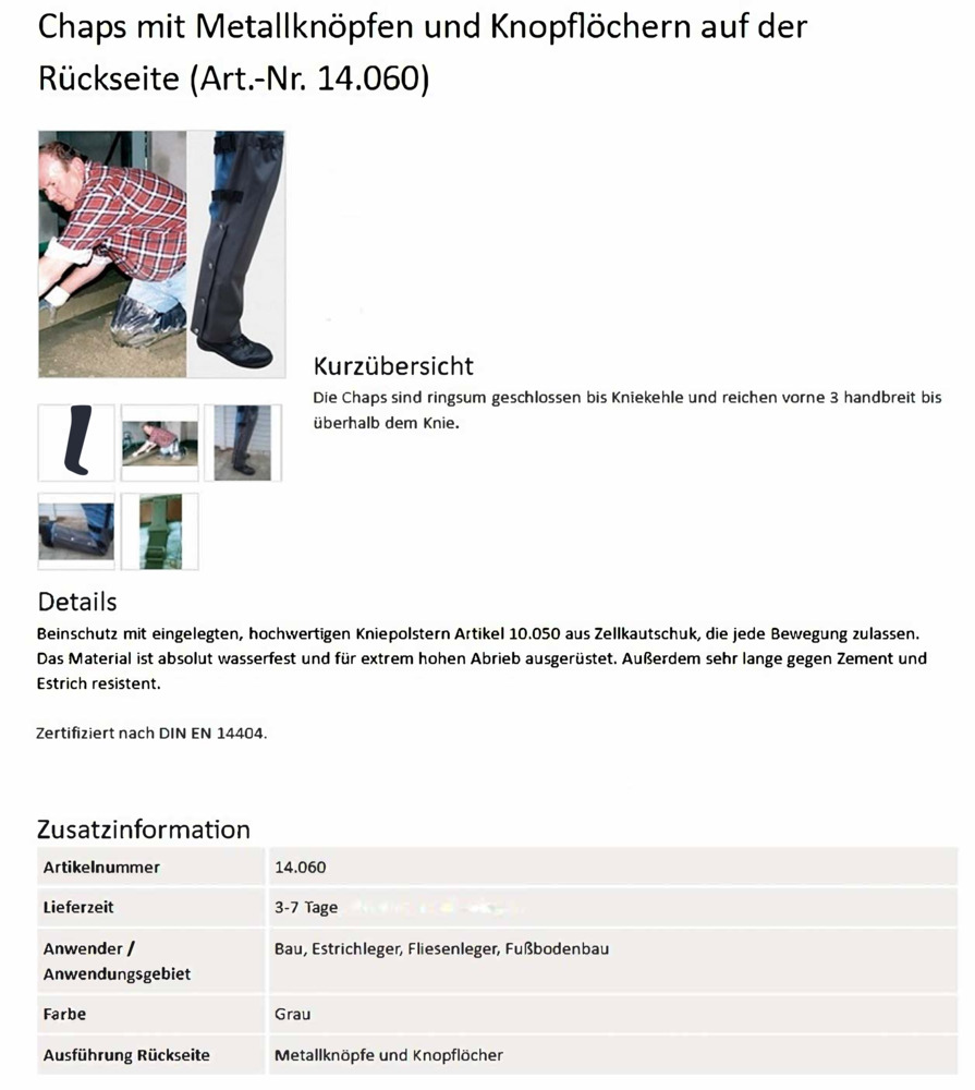 Datenblatt Zertifikat