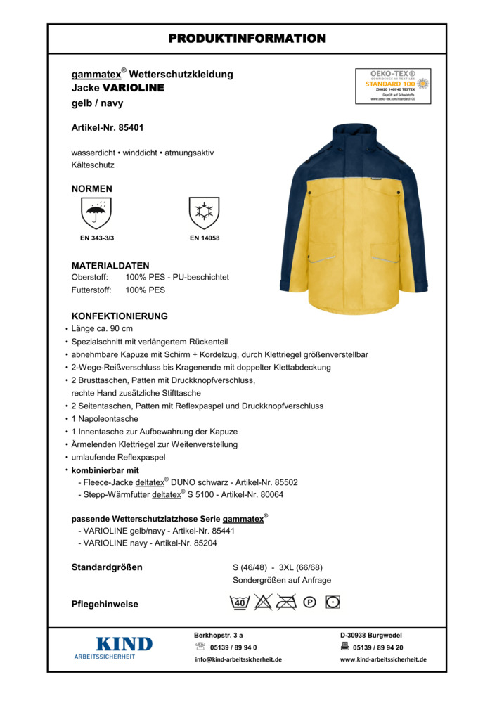 Datenblatt Zertifikat