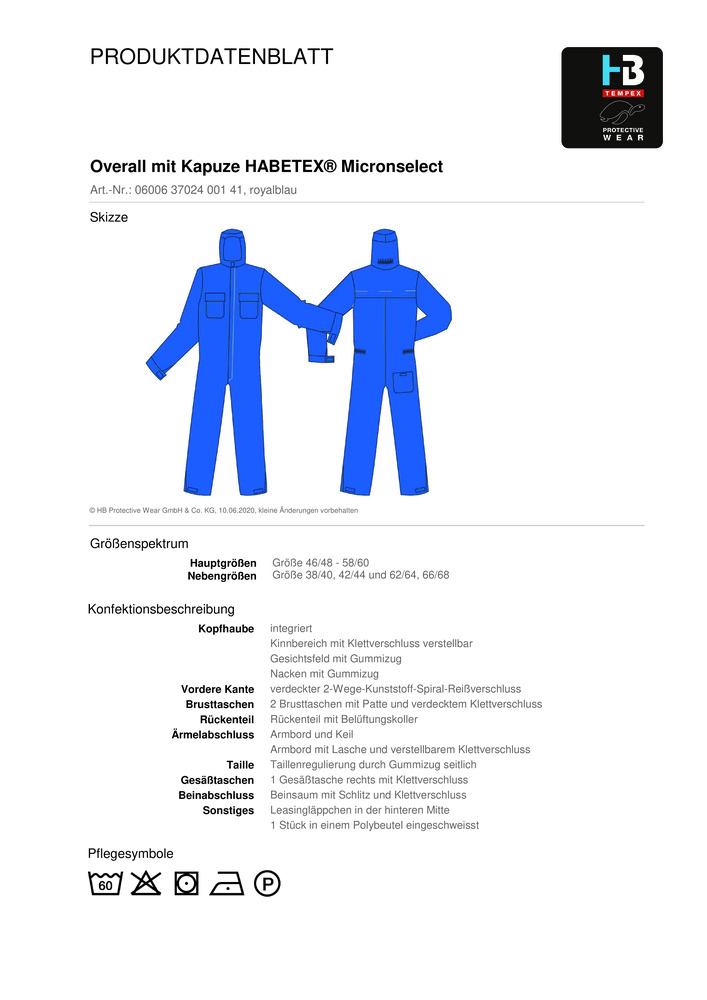 Datenblatt Zertifikat