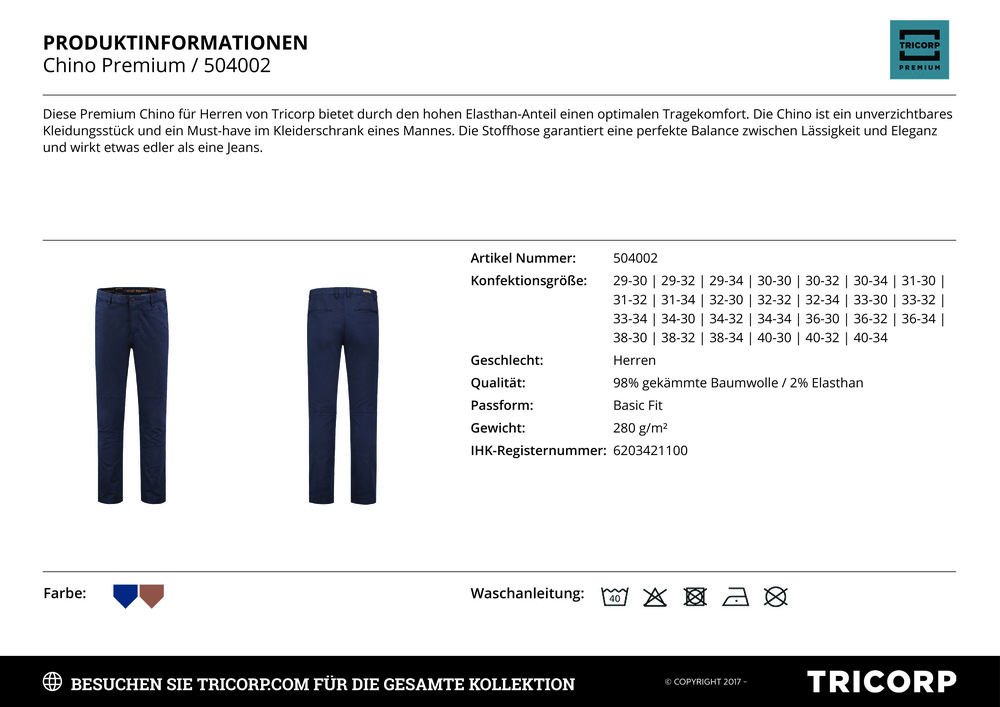 Datenblatt Zertifikat