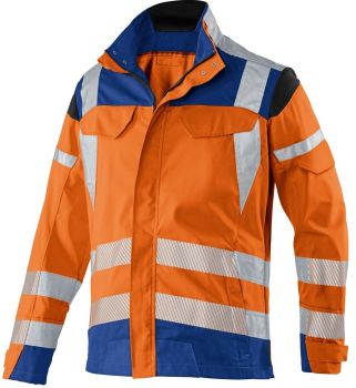 KBLER-Workwear-REFLECTIQ Warn-Schutz-Bund-Jacke, warnorange / kornblau