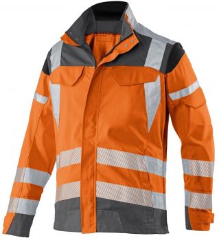 KBLER-Workwear-REFLECTIQ Warn-Schutz-Bund-Jacke, warnorange / anthrazit