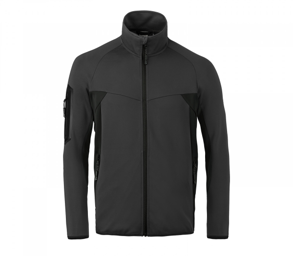 KBLER- Athletiq Stretchjacke, ca. 260g/m, anthrazit/ schwarz