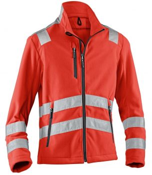 KBLER-Workwear-REFLECTIQ Warn-Schutz-Fleece-Jacke, warnrot