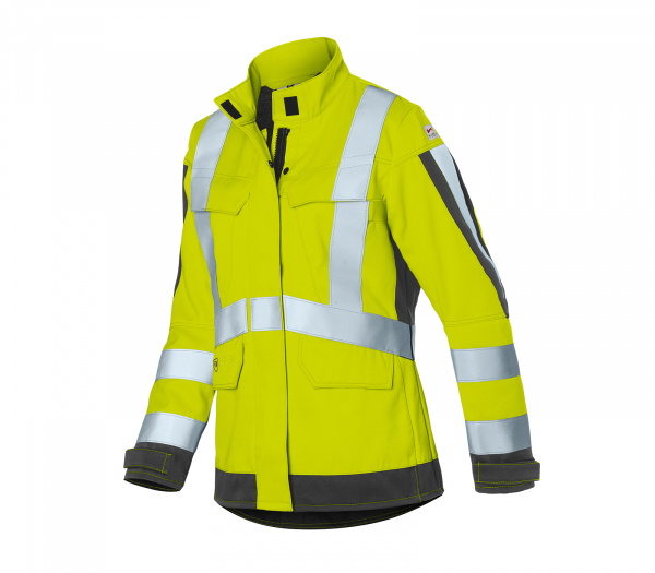 KBLER- Damenjacke, PROTECTIQ HIGH VIS, arc1, PSA 3, ca. 260 g/m, warngelb, anthrazit