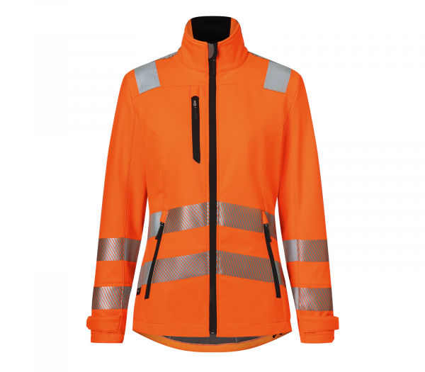 KBLER- Damen- Softshelljacke, REFLECTIQ, PSA 2, ca. 310 g/m, warnorange