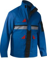 KBLER-Workwear-Arbeits-Berufs-Bund-Jacke, Blouson, BRAND X Protect, MG350, kornblau/rot