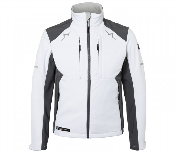KBLER-PULSE Softshell Jacke Herren, 320 g/m, wei/anthrazit