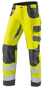 KBLER-Workwear-REFLECTIQ Warn-Schutz-Sommer-Bundose, warngelb / anthrazit