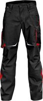 KBLER-Workwear-Arbeits-Berufs-Bund-Hose, Pulsschlag, Low, MG 260, schwarz/mittelrot