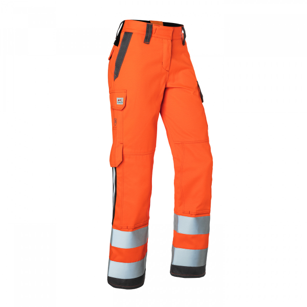 KBLER- Damenhose, PROTECTIQ HIGH VIS, arc1, PSA 3, ca. 260 g/m, warnorange/ anthrazit