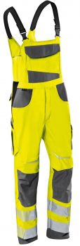 KBLER-Workwear-REFLECTIQ Warn-Schutz-Latzhose, warngelb / anthrazit