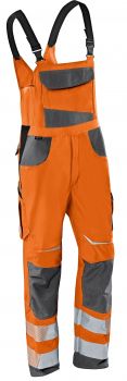 KBLER-Workwear-REFLECTIQ Warn-Schutz-Latzhose, warnorange / anthrazit