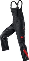 KBLER-Workwear-Arbeits-Berufs-Latz-Hose Pulsschlag, MG 260, schwarz/mittelrot