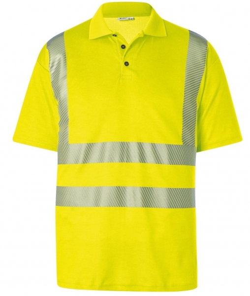 KÜBLER-Warn-Schutz, REFLECTIQ Polo-Shirt, PSA 2, ca.180g/m², warngelb