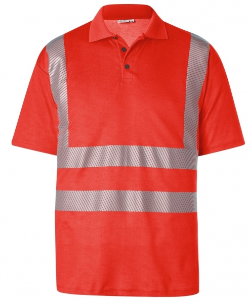 KBLER-Warn-Schutz, REFLECTIQ Polo-Shirt, PSA 2, ca.180g/m, warnrot