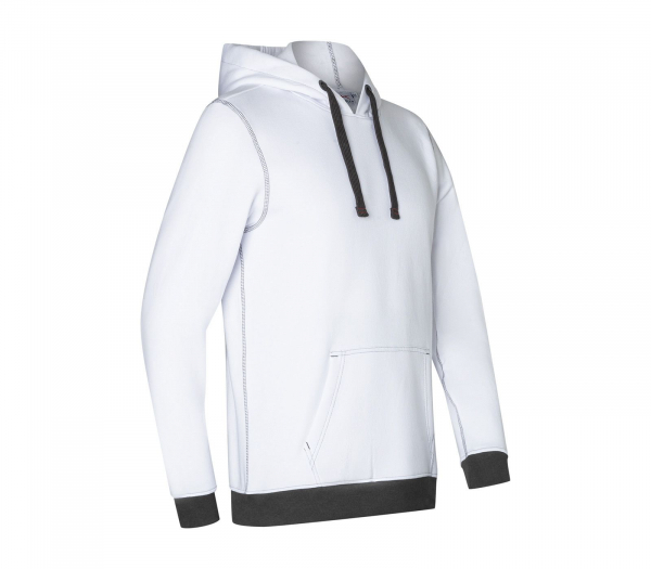 KBLER-PULSE HANDCRAFT Hoodie, ca. 300 g/m, wei/anthrazit