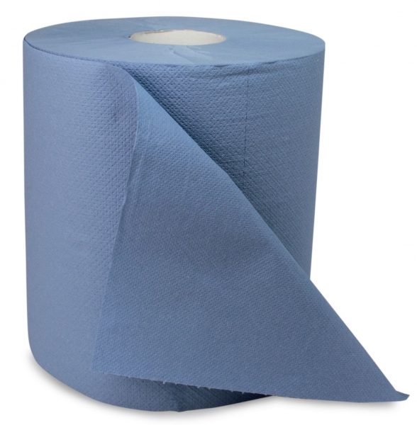 ZVG-zetPutz-Papier-Handtuch-Rolle, blau, 2-lagig, ca. 395 Abrisse, VE: 6 Ro.