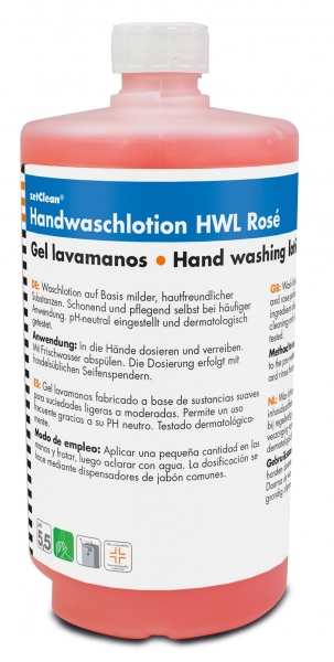 ZVG-zetClean-Hand-/Hände-Reiniger, Handwaschlotion, Rosé, 1.000 ml