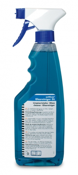 ZVG-zetClean-Reinigung-Desinfektion, Glasreiniger, zet-Glas, fettlöslich, VE: 12 Sprühflaschen á 500 ml