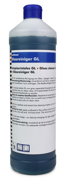 ZVG-zetClean-Reinigung-Desinfektion, Glasreiniger, zet-Glas fettlöslich mit Spritzverschluss, VE: 12 Fl. á 1 Liter